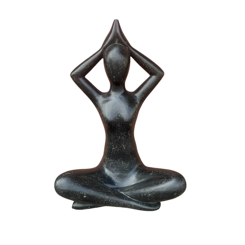 Statue Yogi Zen Noir 84 cm - KOHDECO