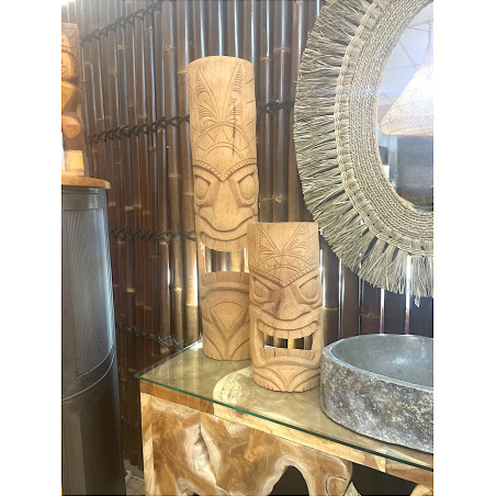 Masque TIKI Sculpté à la main 100 cm - KOHDECO