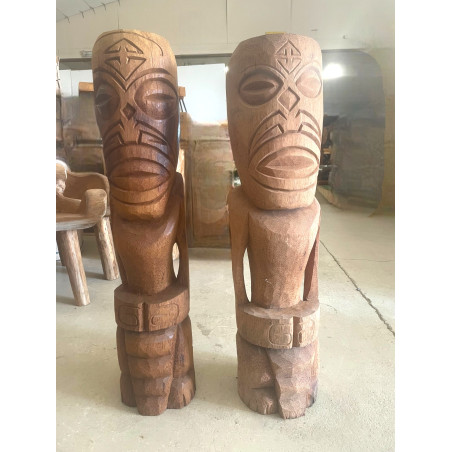 Tiki Maori en Bois de Cocotier H 100 cm - KOHDECO