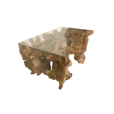 Table basse rectangulaire Racine de teck