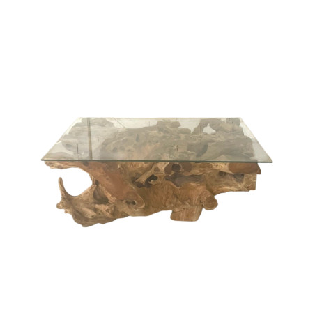 Table basse rectangulaire Racine de teck