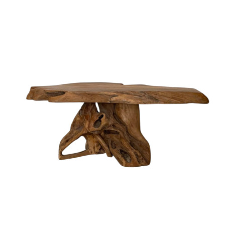 Table Basse pied central en Teck