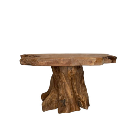 Table Basse pied central en Teck