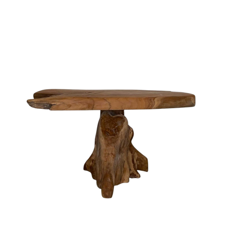 Table Basse pied central en Teck