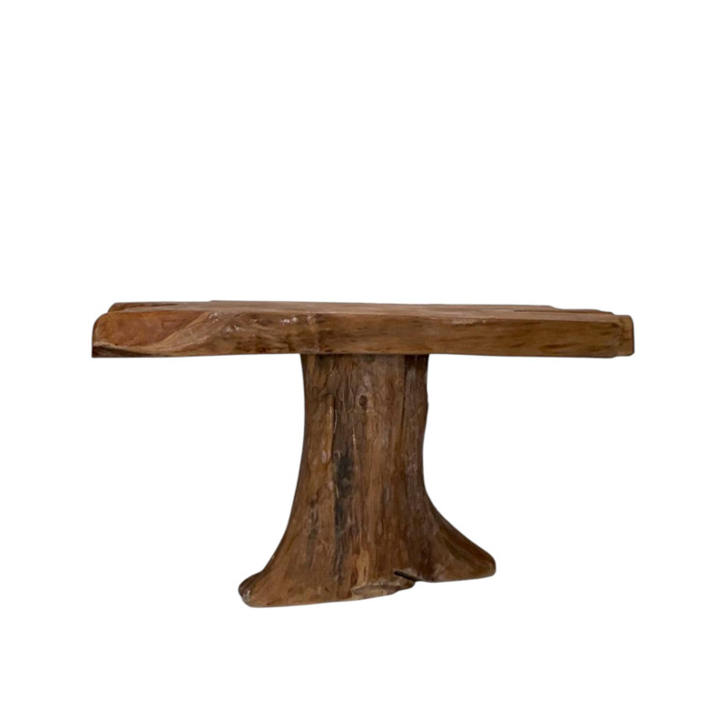 Table Basse pied central en Teck