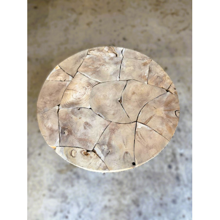 Table basse ronde KayuBagus en teck Ø 80 cm - KohDeco