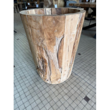 Cache Pot en Bois de teck Kebun 80 cm