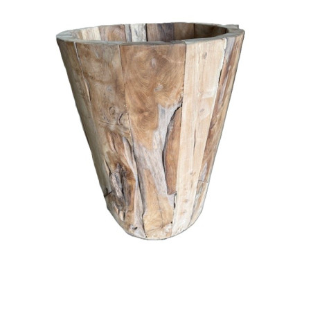 Cache Pot en Bois de teck Kebun 80 cm