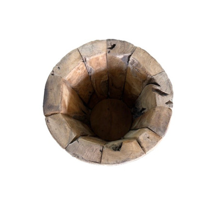 Cache Pot en Bois de teck Kebun 40 cm