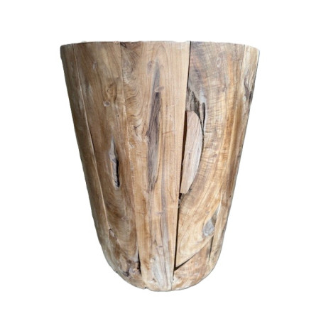 Cache Pot en Bois de teck Kebun 60 cm