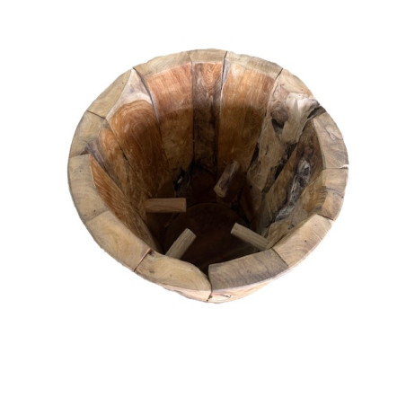 Cache Pot en Bois de teck Kebun 60 cm