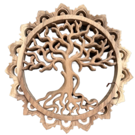 Décoration murale Arbre de Vie en bois de Suar- Ø 30 cm
