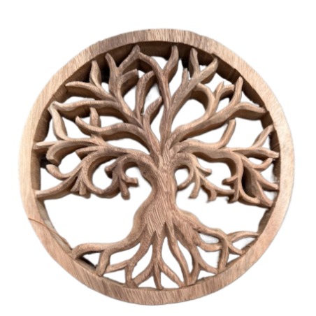 Décoration murale Arbre de Vie en Bois de Suar- Ø 20cm