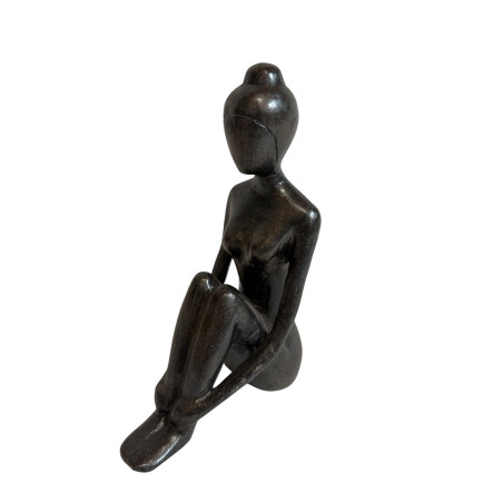 Statue Yoga en résine - Posture Assise – 20 cm
