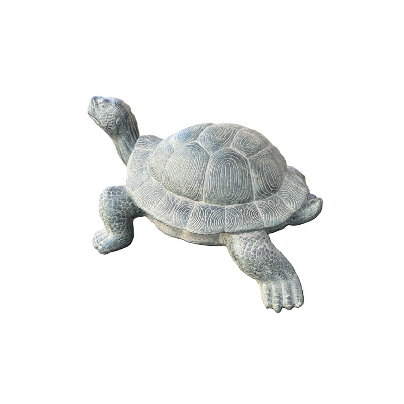 Statue Tortue en Résine effet Pierre – 49 cm