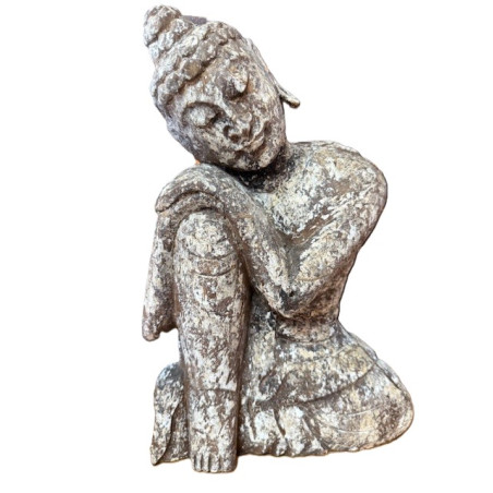 Statue Bouddha Antique – Bois de Suar –  40 cm
