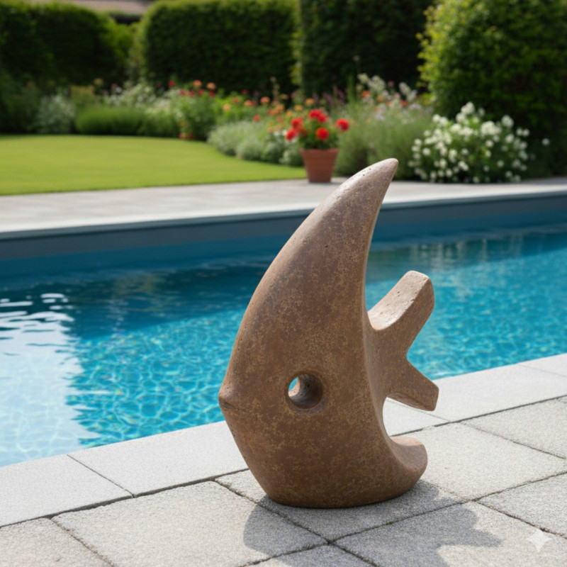 Statue Jardin Poisson 70 cm - Antique