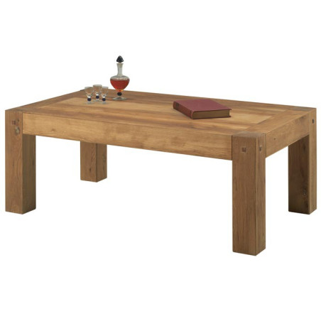 Table basse scandinave avec tiroirs en bois lima Couleur bois