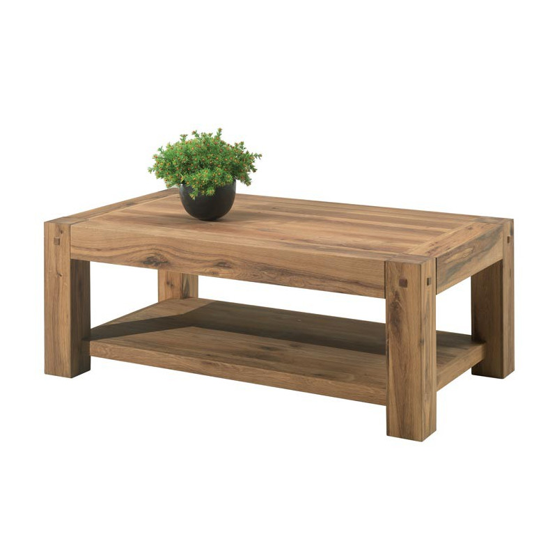 Table basse double plateaux L 120 cm en chêne LODGE CASITA