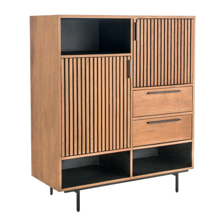 Enfilade OPLAND – Teck Recyclé & Métal Noir - CASITA