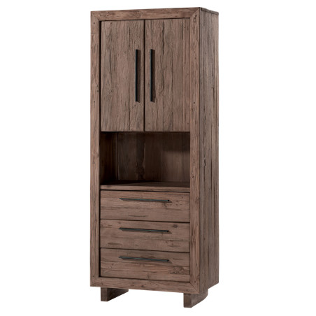 Colonne 2 portes 3 tiroirs Teck Oregon - CASITA