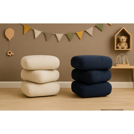 Pouf Tournant FLOW Blanc- CASITA