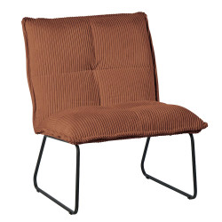 Fauteuil En Velours Rouille...