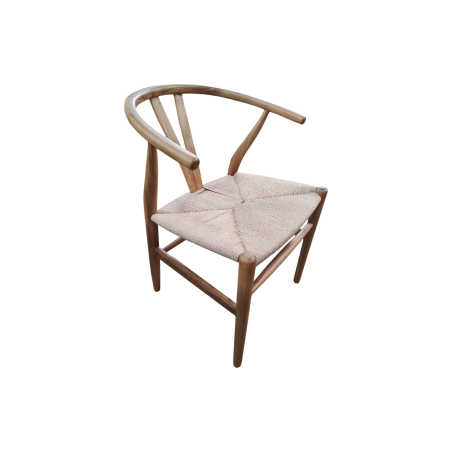 Chaise en Teck Massif et Corde Tressée PAPER Naturel - KOHDECO