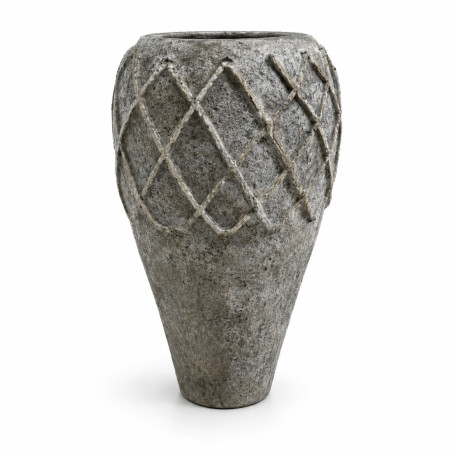 Vase en Terre Cuite Corde Tressée Ciment Bali H80 cm - KOHDECO